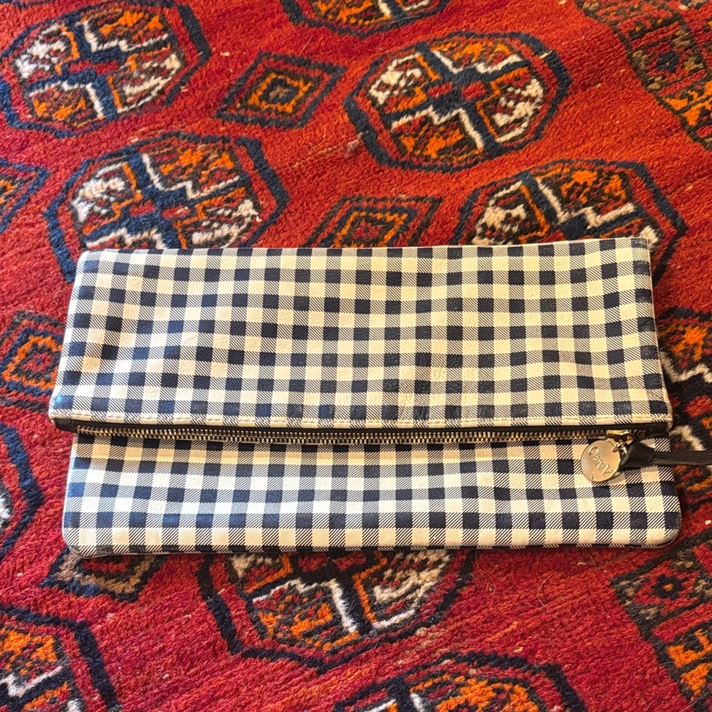 Clare V Gingham Foldover Clutch